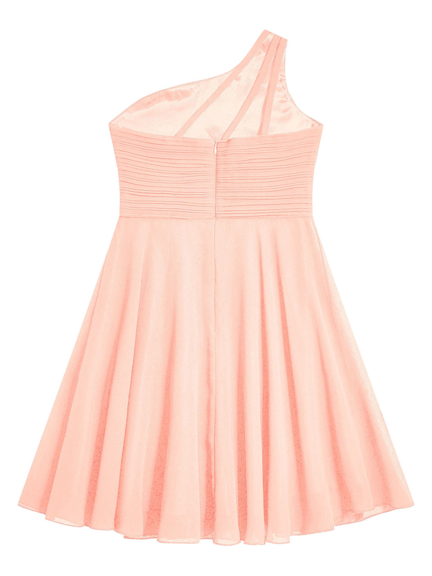 Macy Girls Elegant Beaded Party Dress One Shoulder A-Line Chiffon Princess Dresses Wedding Birthday Prom Evening Gown