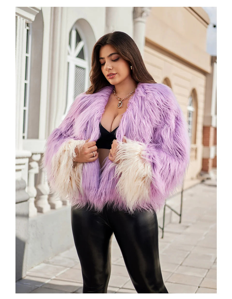 Gacy Faux Fur Coat Women Winter Loose Cardigan Fur Jacket Plus Size Stylish Female Luxury Furry Overcoat Girl Streetwear