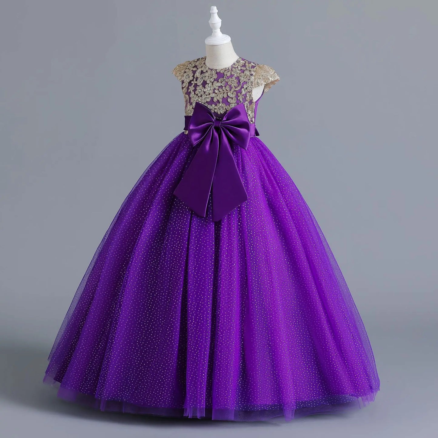 Maxy Girls' Wedding Dress Pompadour Princess Children's Christmas Evening Dresses