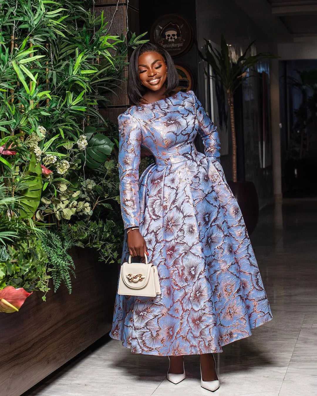 Babs Elegant Dresses for Women Plus Size Turkey Wedding Evening Party Dress Dashiki Ankara Outfits Robe Africa Clothing