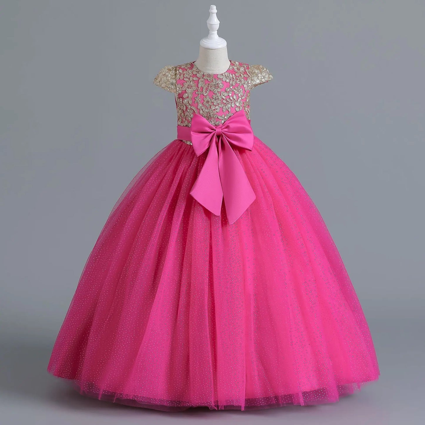 Maxy Girls' Wedding Dress Pompadour Princess Children's Christmas Evening Dresses