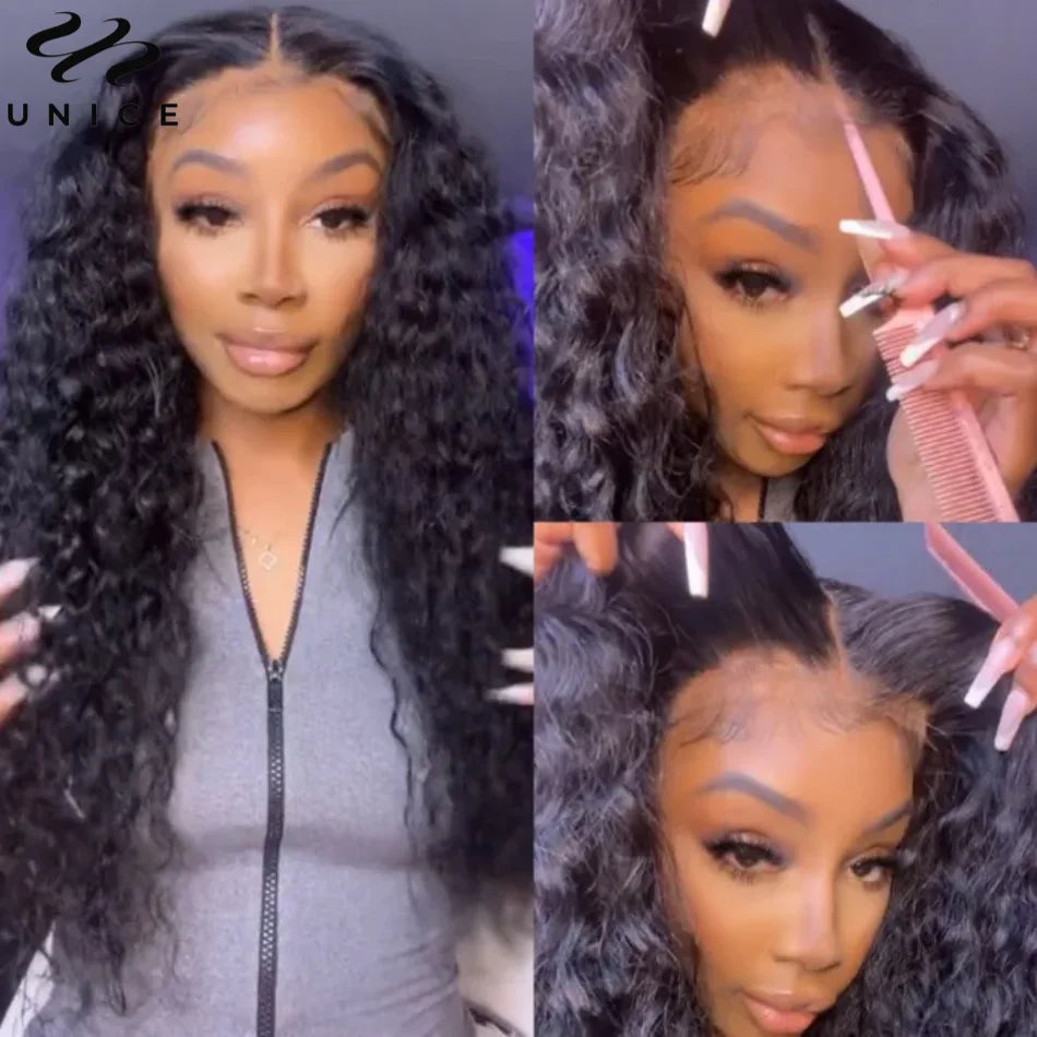 Maxy Hair Pre Cut 6x4.75 Water Wave Wig Natural Color Human Hair Lace Closure Wig Ready To Wear Go Glueless Wig 150% Density