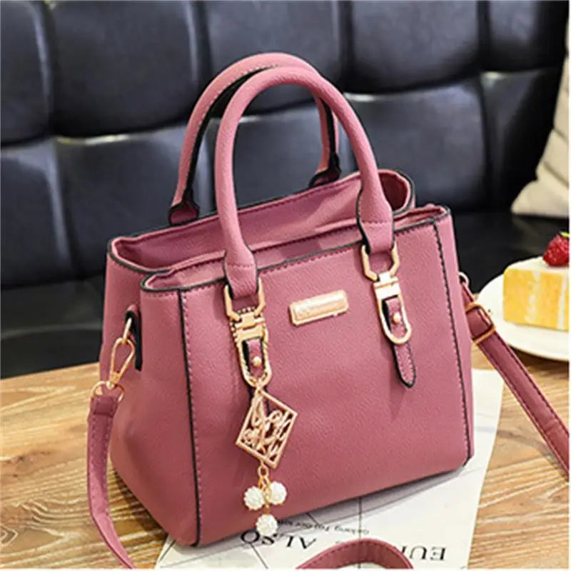 Maxy PU Leather Ladies Handbags Women Vintage Purse Plush Tassel Messenger Bags Tote Boston Shoulder Crossbody Bag