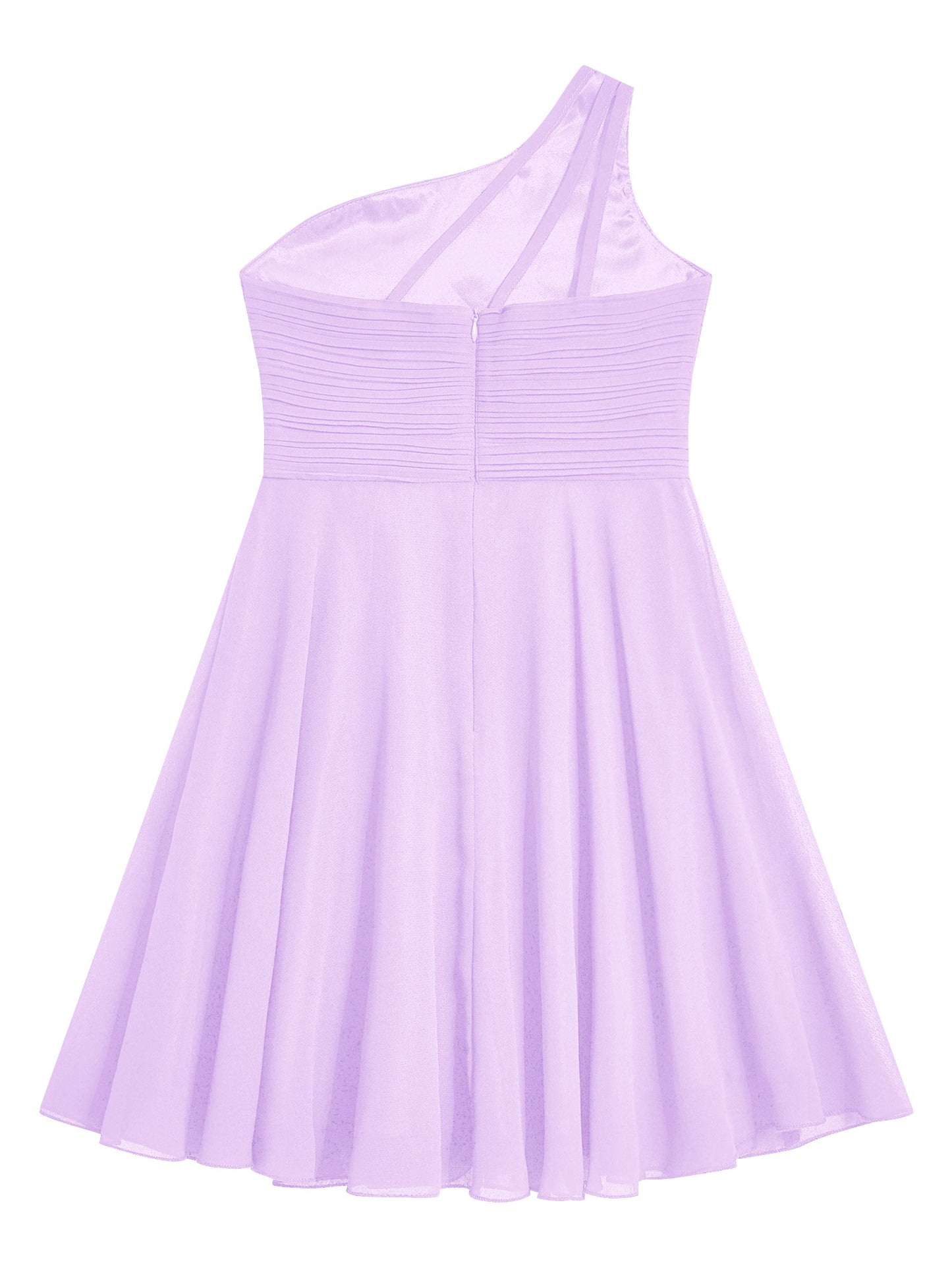 Macy Girls Elegant Beaded Party Dress One Shoulder A-Line Chiffon Princess Dresses Wedding Birthday Prom Evening Gown