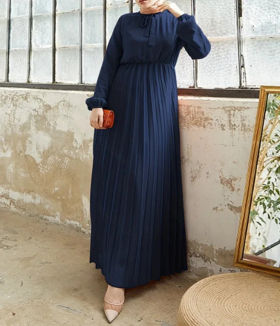 Elegant Macy Dress for Women Islam Clothing Muslim Dress Women Fold Dubai Abayas African Turkish Robe