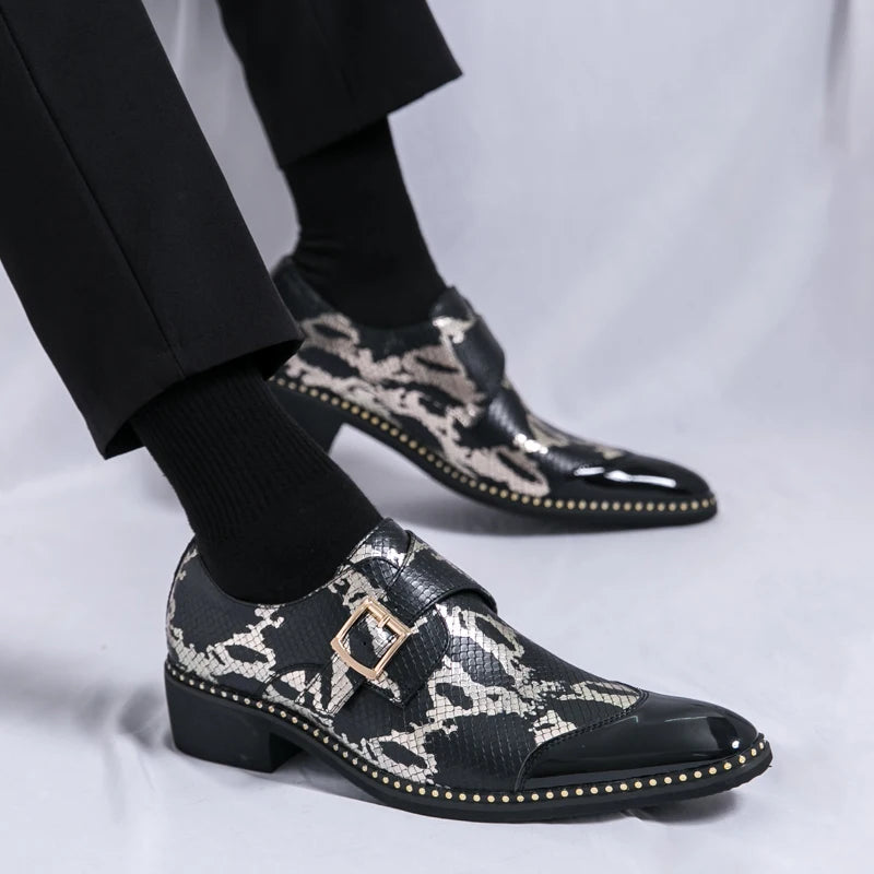 Visco Oxford Dress Fashion Man Business Shoe Handmade Wedding Man Shoe Designer Formal Leather Shoes Luxury Party Prom Formal Shoes