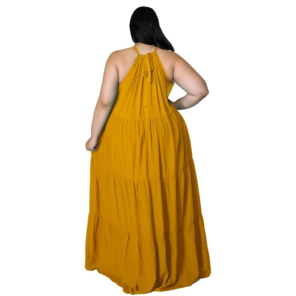 Maxy Women's Dress Plus Size Summer Holiday Clothing Wholesale Sexy Casual Loose Full Length Elegant New Dresses