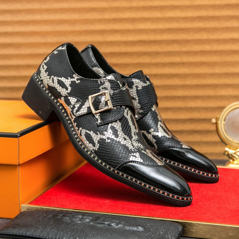 Visco Oxford Dress Fashion Man Business Shoe Handmade Wedding Man Shoe Designer Formal Leather Shoes Luxury Party Prom Formal Shoes