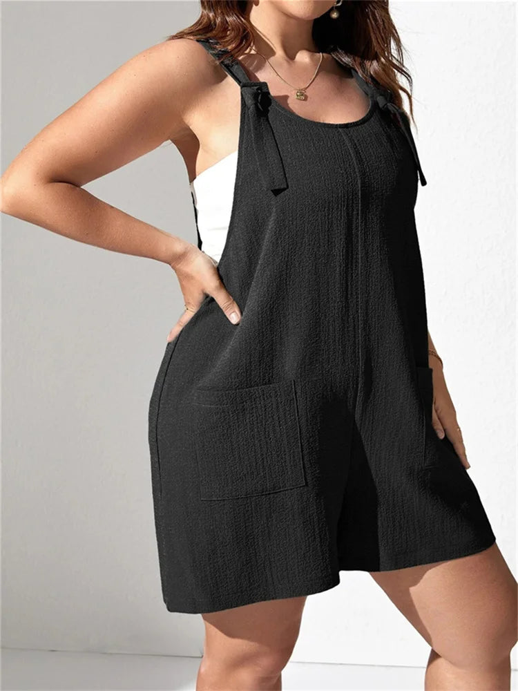 Maxy Plus Size Women Clothing Romper Solid Jumpsuit Slip Corset Sexy Casual Shorts New Style Summer dresses