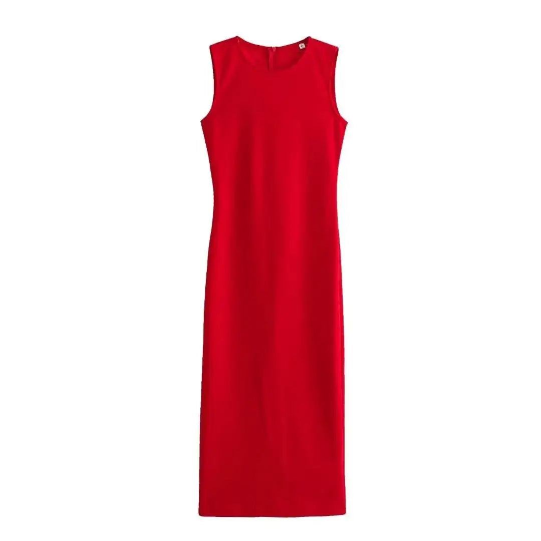 Maxy Sleeveless Red Dress Elegant Party Dresses Women Female Pretty Women's Long Clothing  Y2k