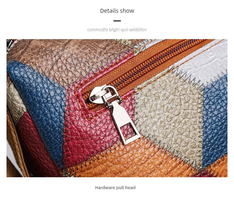 Maxy Multi-Layer Large Capacity Neutral Casual Shoulder Leather Women Bag