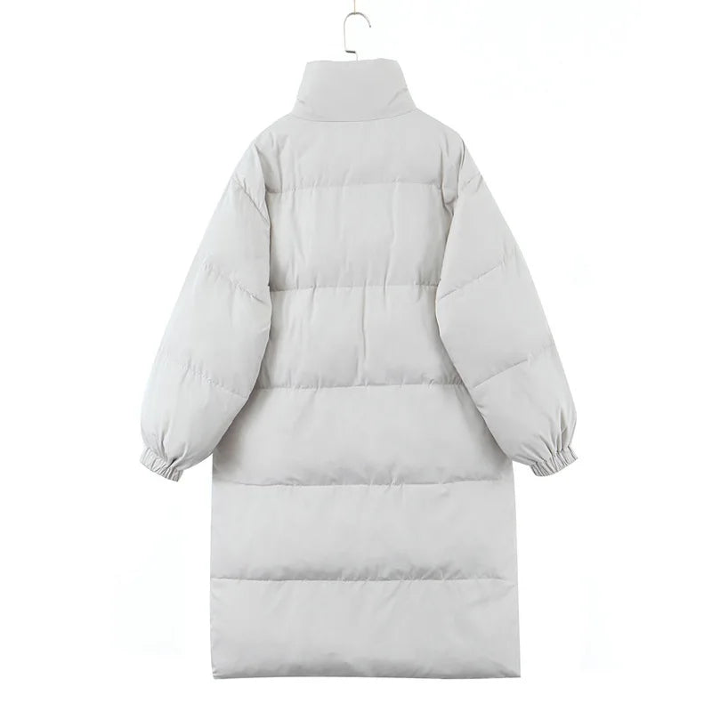 Macy Fashion Over-the-knee Mid-length Quilt Cotton-padded Jacket Plus Size Women's Winter Good Quality Korean Style Large Parka