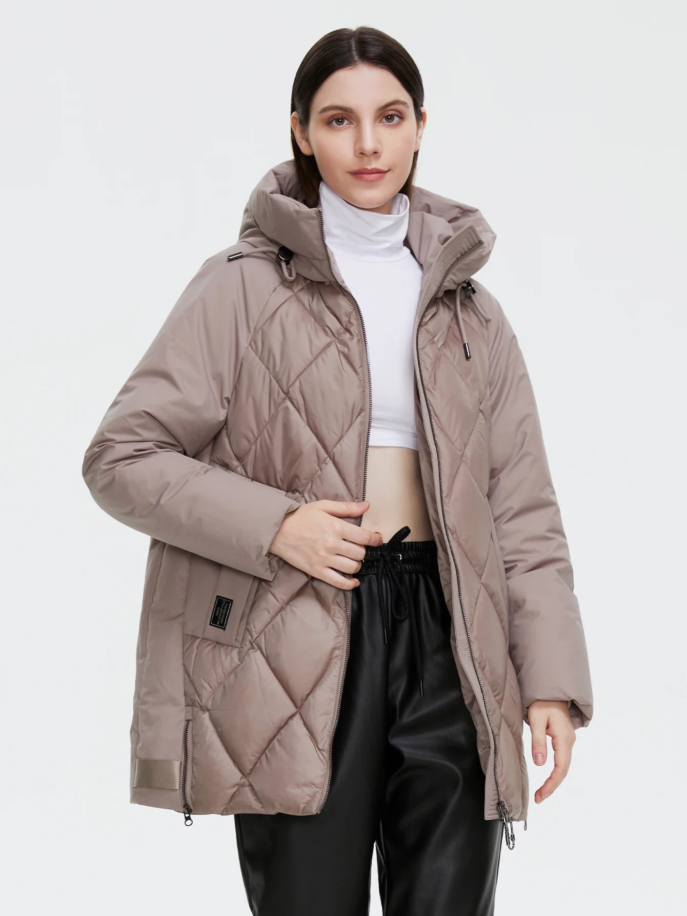 Gracy Jacket Women's Plus Size Collection Warm Jacket Mid-length Grace With Unusual Design Women Coats brand Parka 8198