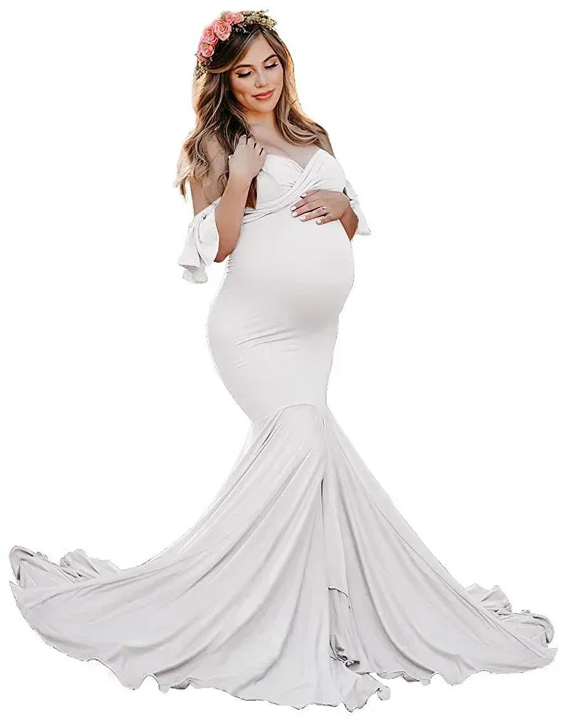 Elegant Maternity Gown Lace Macy Dress Pregnant Women Clothes Photography Pregnancy Dress Maternity Dresses for Photo Shoot