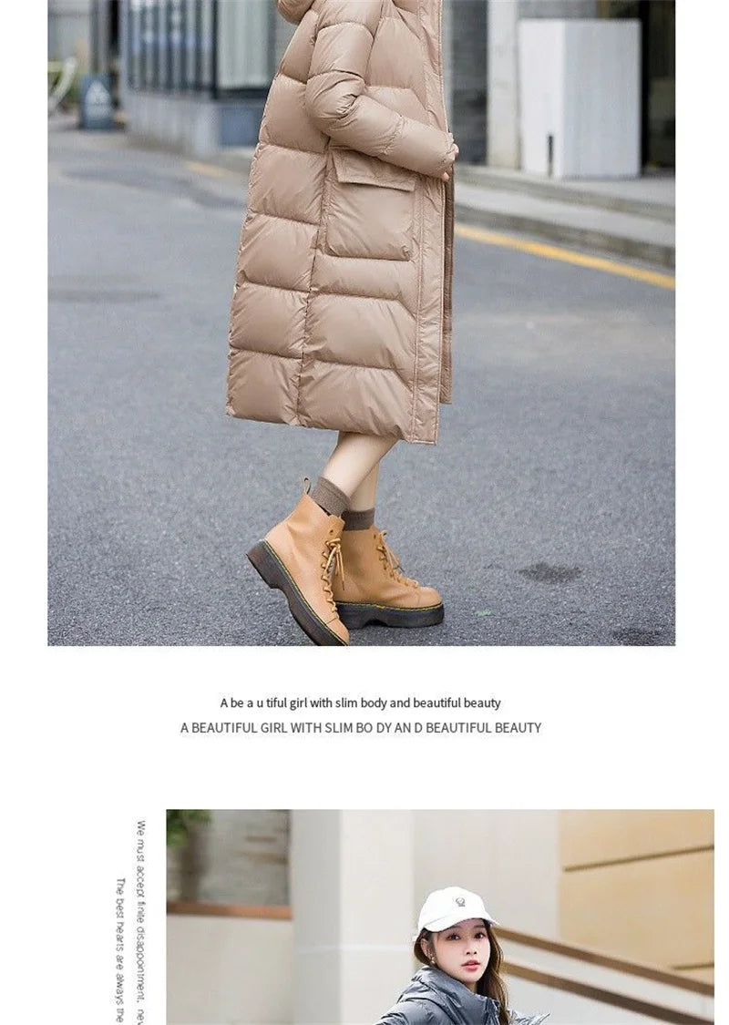 Maxy Temperament Loose Women's Winter New Fashion Korean Down Cotton-Padded Jacket Fat Sister Slim Keep Warm Cotton-Bread Service