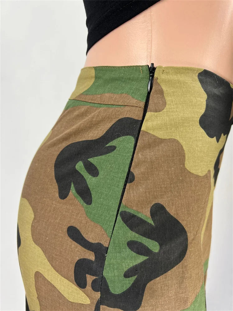 Maxy Women Clothing Shorts Skirts Cargo Camouflage Casual Sexy Fashion Streetwear New Mini Pants.