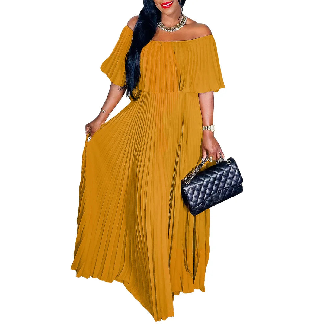 Gracy's Dresses for Women and Belt Plus Size New Summer Party Long Dress Elegant Kaftan Muslim Gown Ladies Clothing