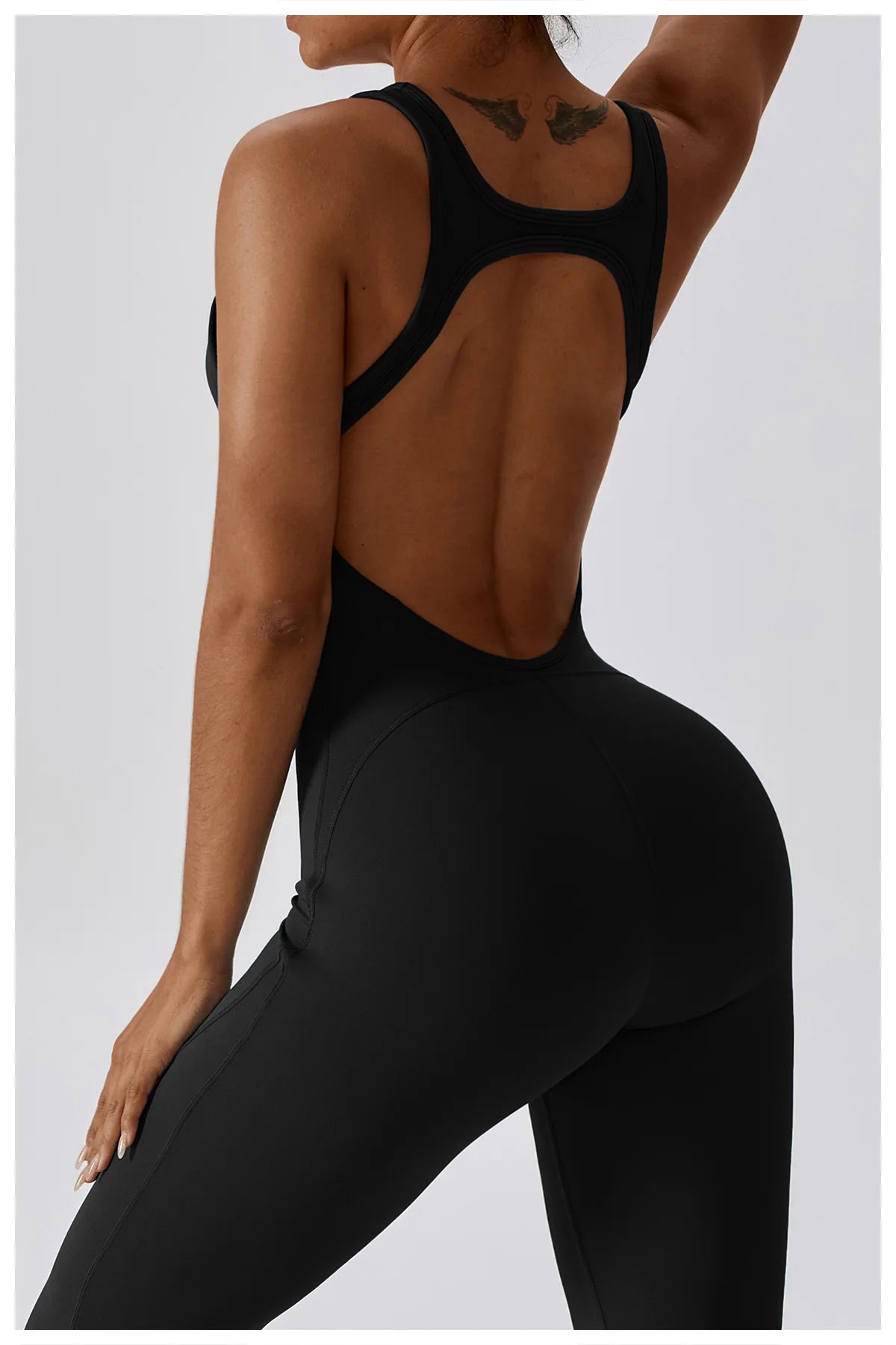 Babs Sexy Back V Jumpsuit Gym Set Women Training Yoga Suit Sportswear Women Sports Jumpsuit Fitness Rompers Stretch Workout Bodysuits