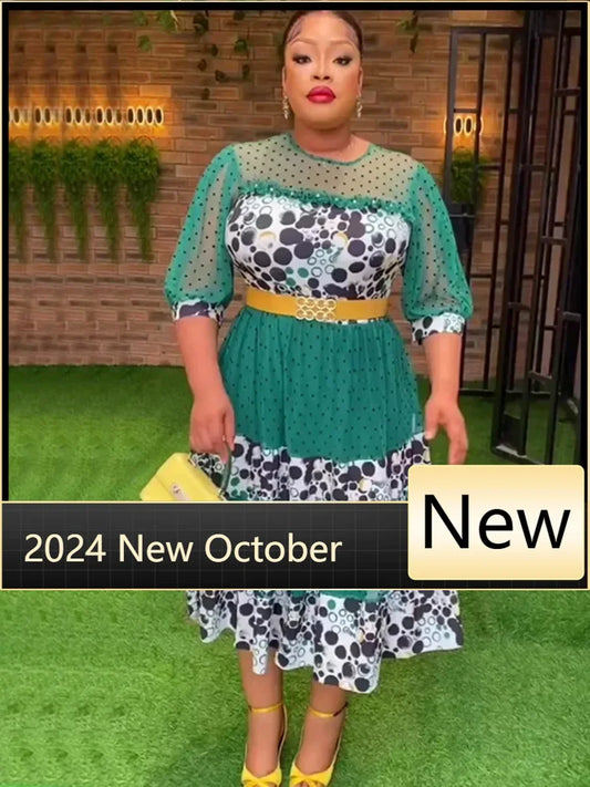 Babs Elegant Dresses for Women New Spring Clothing Plus Size Wedding Party Long Dress Dashiki Ankara Outfits Robe