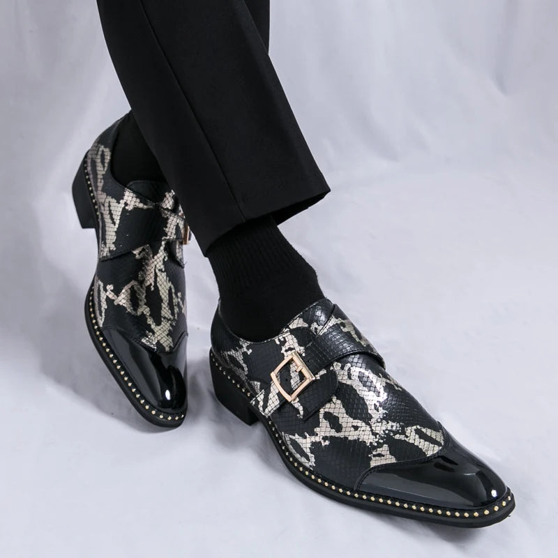 Visco Oxford Dress Fashion Man Business Shoe Handmade Wedding Man Shoe Designer Formal Leather Shoes Luxury Party Prom Formal Shoes
