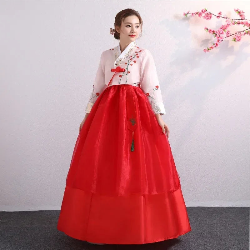 Babs Korean Minority Palace Performance Court Clothes Flower New Year Wedding Party Dance Dress