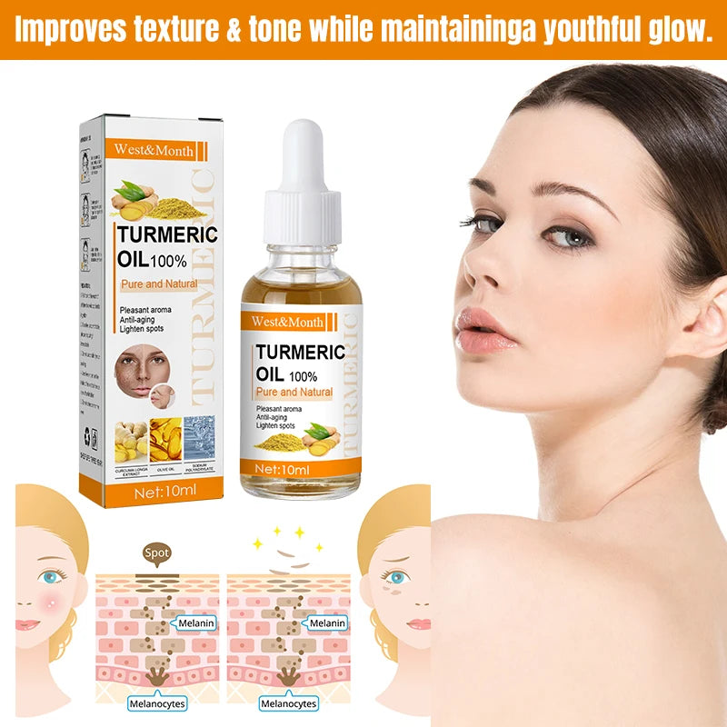 Babs Turmeric Face Serum Moisturizing Essential Oil Tightening Brightening Reducing Fine Lines Oil Control Natural Pure Skincare