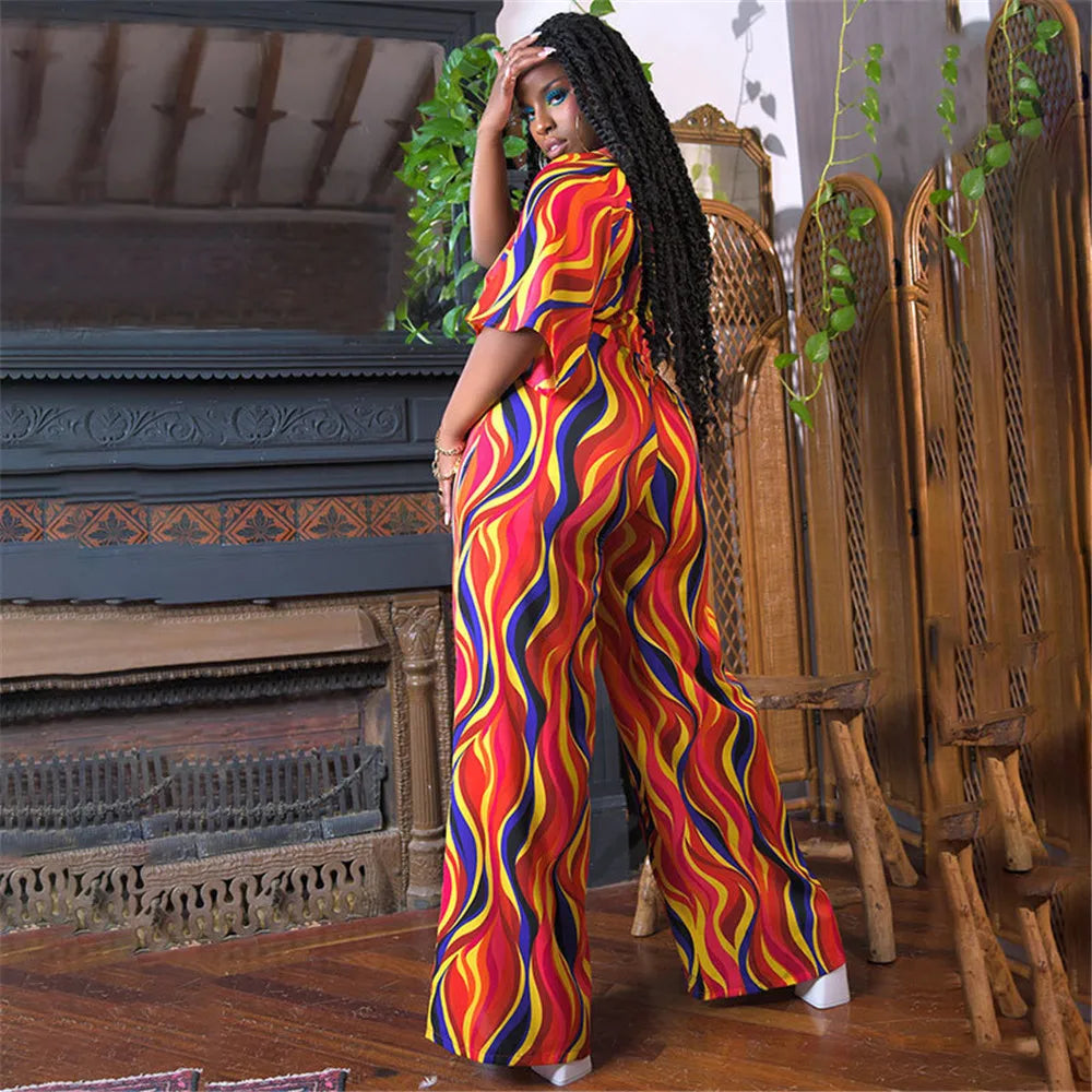 Maxy Plus Size Jumpsuit Women Clothing Casual Tank Slip Wide Leg One Piece Outfit Summer Fashion Romper
