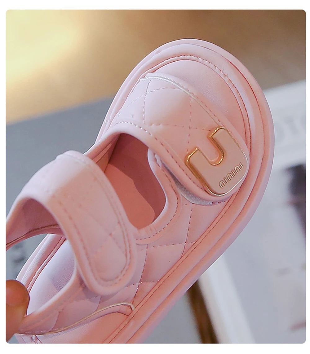 Maxy Summer Sandals For Girls PU Leather Waterproof Beach Sheos For Children Soft-soled Anti-slippery Girl's Sandals Summer Footwear