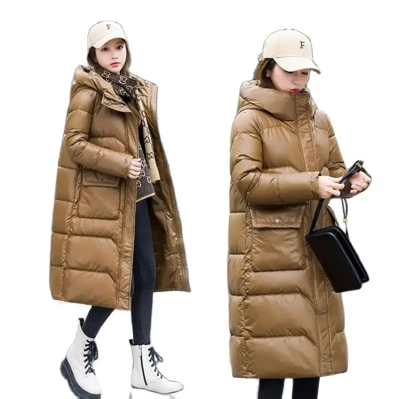 Maxy Temperament Loose Women's Winter New Fashion Korean Down Cotton-Padded Jacket Fat Sister Slim Keep Warm Cotton-Bread Service