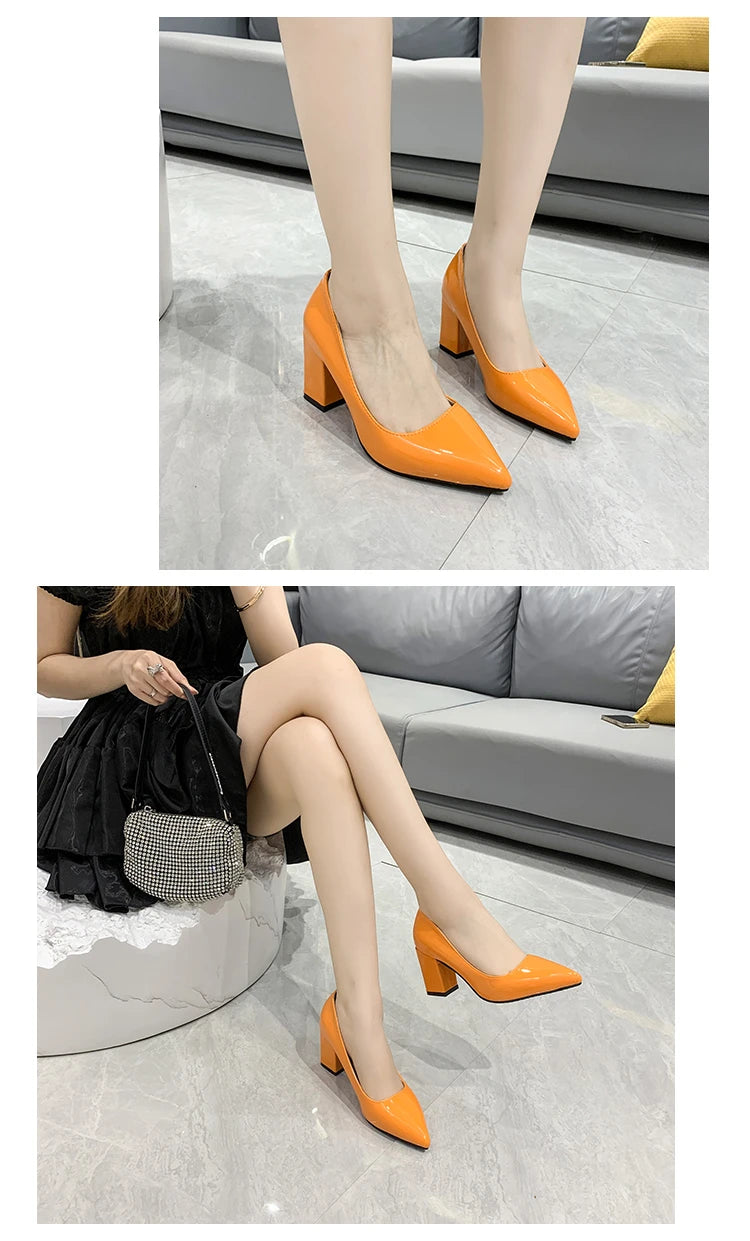 Momsey 2024 New Spring Pumps Fashion High Heels Shoes Women Slip on Ladies Pumps for Party Dress Candy Shoes