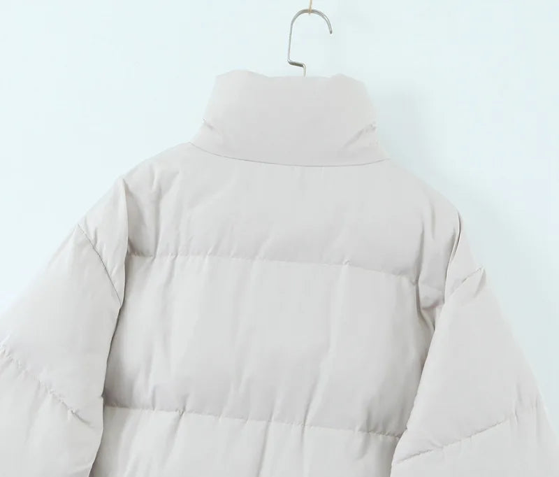 Macy Fashion Over-the-knee Mid-length Quilt Cotton-padded Jacket Plus Size Women's Winter Good Quality Korean Style Large Parka