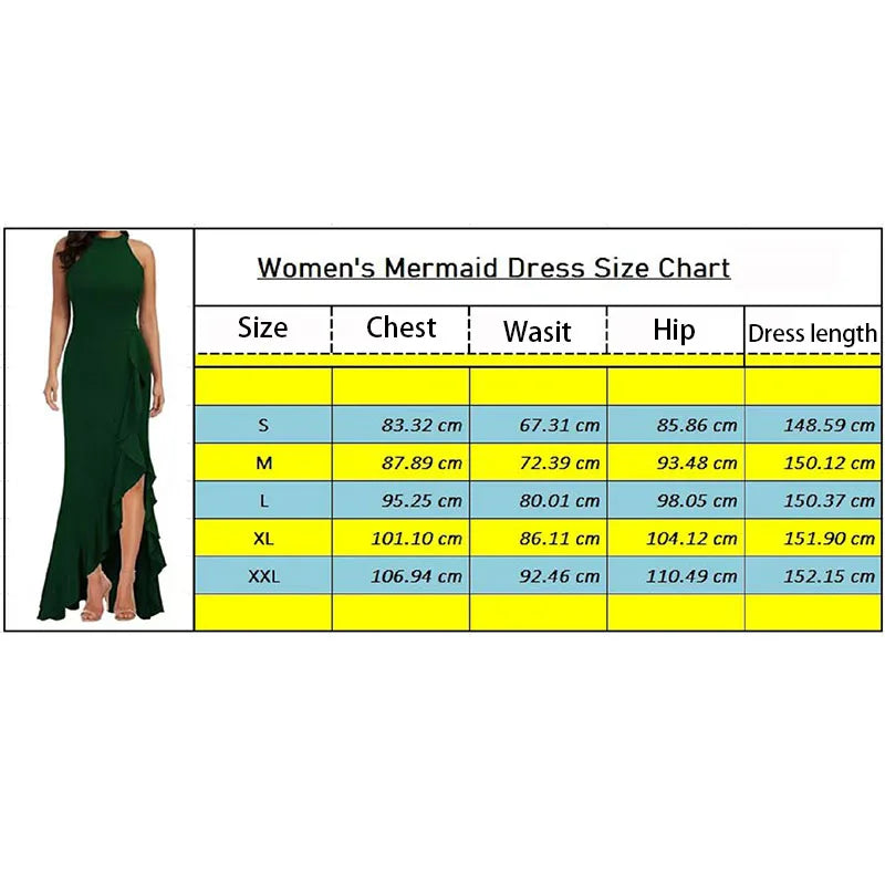 Maxy Women High Waist Plus Size Sleeveless Halter Maxy Dress Evening Dresses for Party Wedding