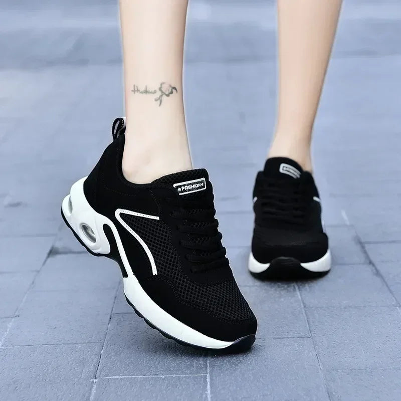 Maxy Women Casual Shoes Mesh Breathable Vulcanized Shoes Woman Autumn Fashion Comfortable Sneakers Women Mesh Casual Sports Sheos