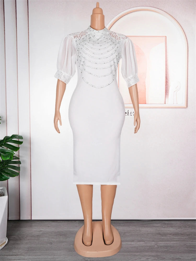 Babs Dresses For Formal Occasions African Women Wedding Party Evening Gown Africa Clothing Office Ladies Elegant Overalls Outfit