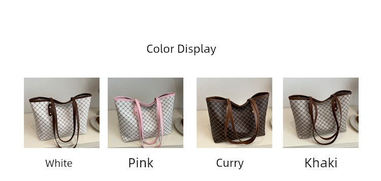 Maxy Retro Print Spring Big Bag New Trendy Beautiful Korean Style Women's Bag Shoulder Bag Commuter Large Capacity Tote Bag