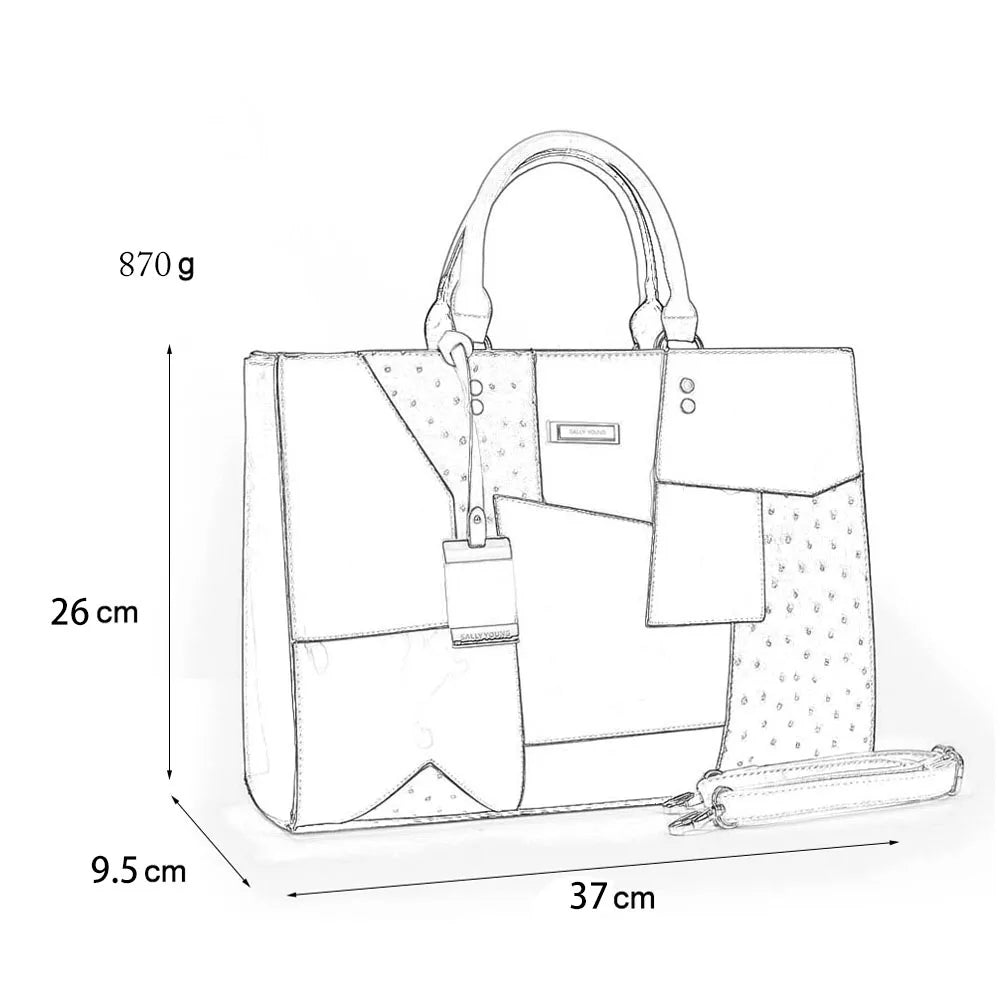 Maxy Large Ladies Handbags Single-shoulder Crossbody Handheld Triple-use Satchel Portable Leisure Bag