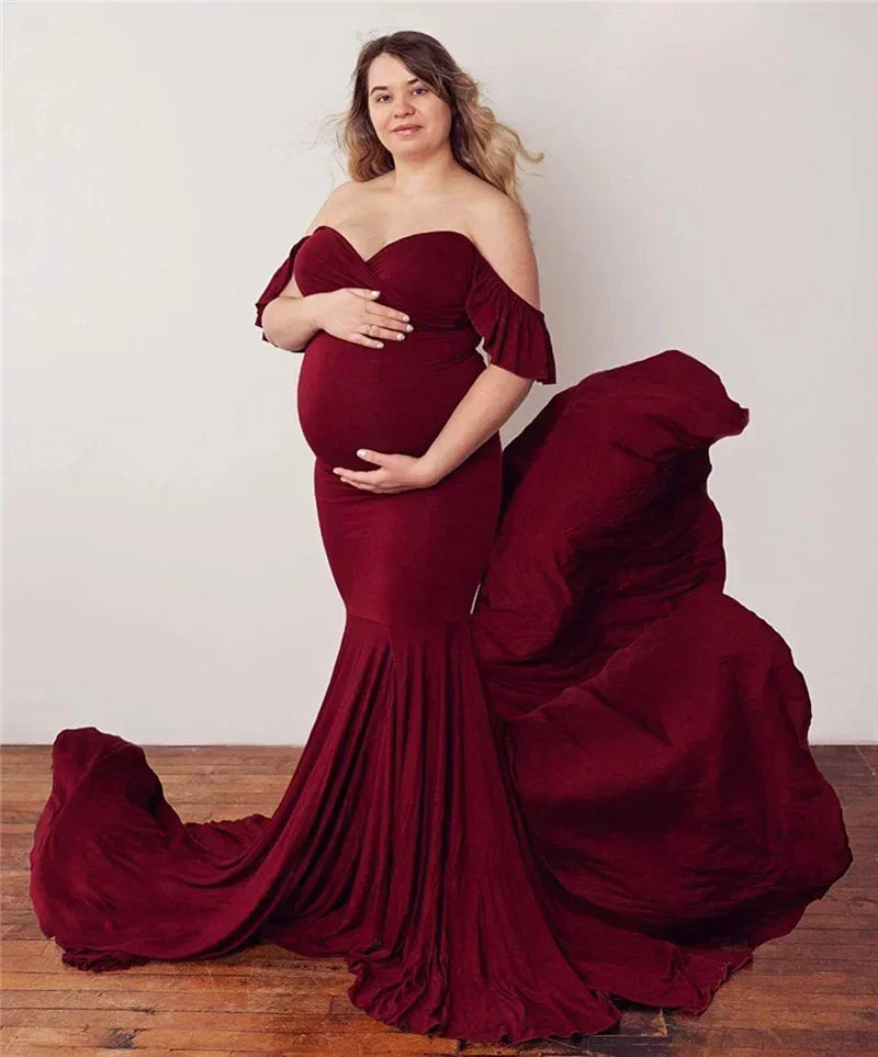 Elegant Maternity Gown Lace Macy Dress Pregnant Women Clothes Photography Pregnancy Dress Maternity Dresses for Photo Shoot