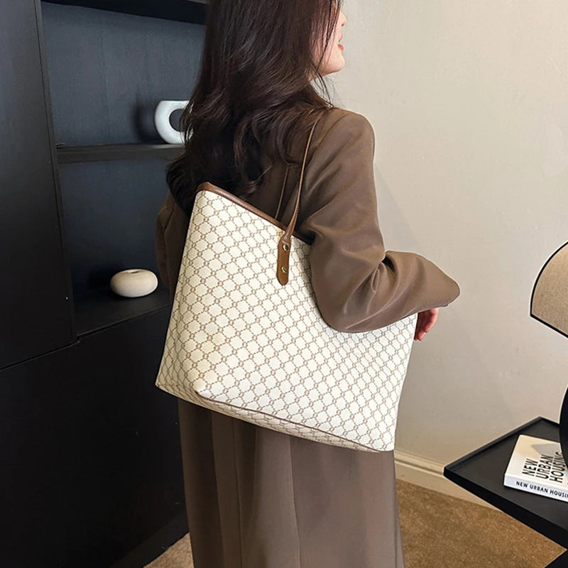 Maxy High End High-capacity Bag For Women, New Trendy Tote Bag, Versatile Commuting Texture Portable Shoulder Bag