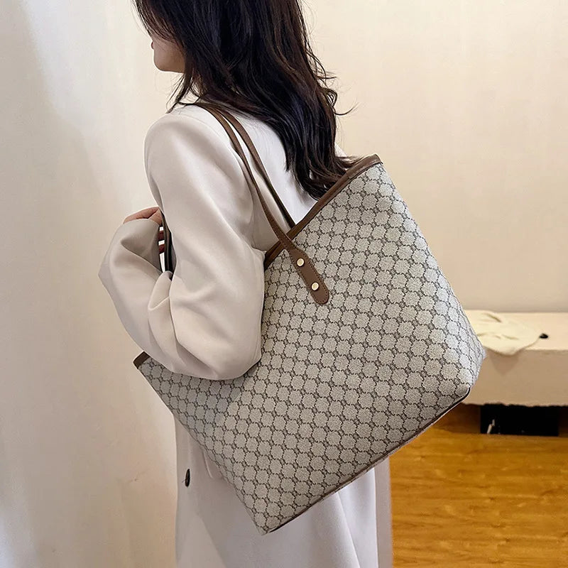 Maxy High End High-capacity Bag For Women, New Trendy Tote Bag, Versatile Commuting Texture Portable Shoulder Bag