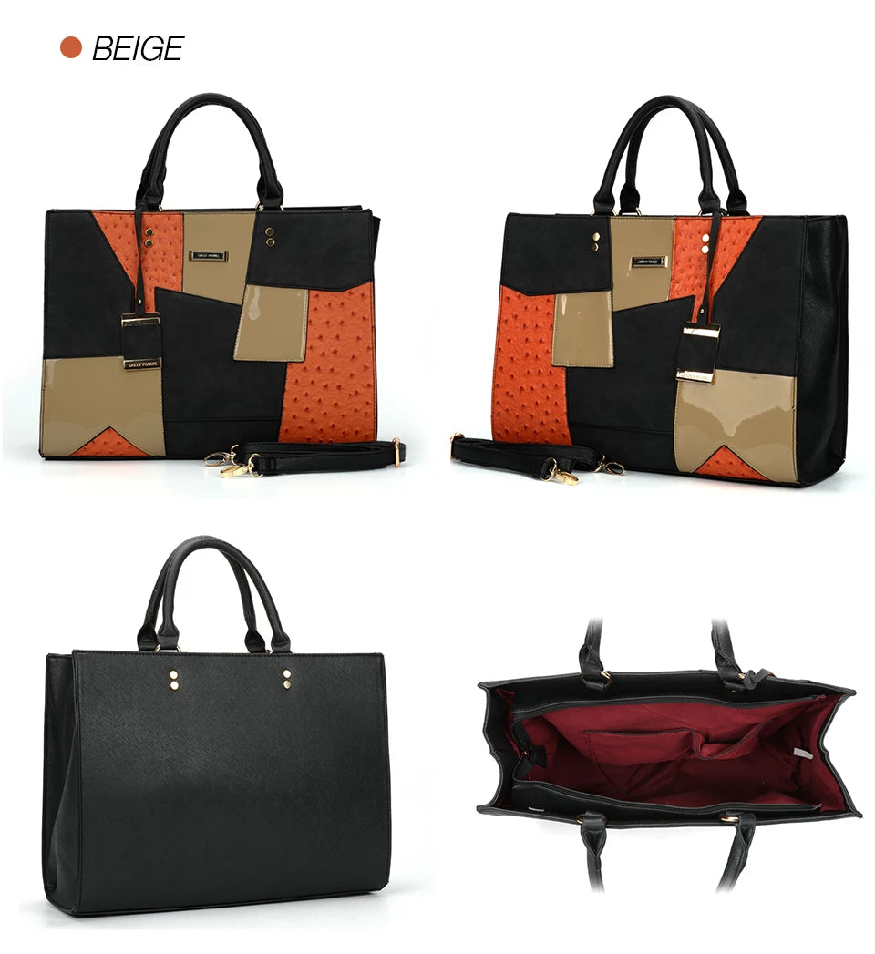 Maxy Large Ladies Handbags Single-shoulder Crossbody Handheld Triple-use Satchel Portable Leisure Bag