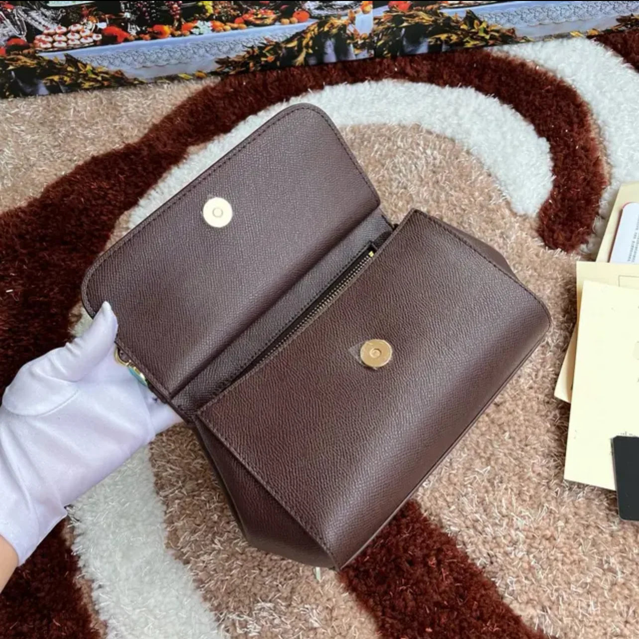 Maxy New Handprint Cowhide Bags For Women Luxury Designer Shoulder Bag Fashion Ladies Handbags