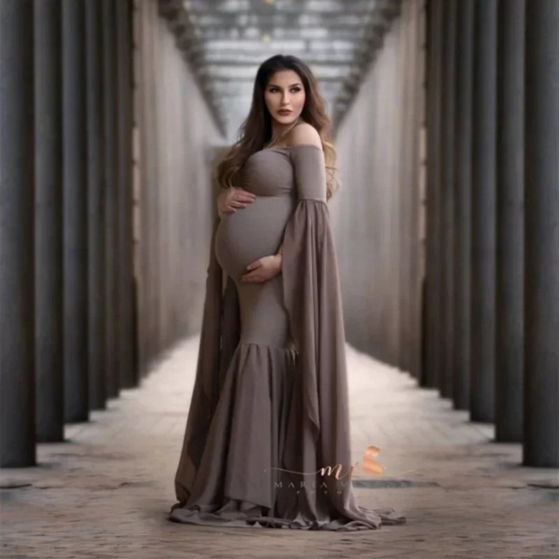 Elegant Maternity Gown Lace Macy Dress Pregnant Women Clothes Photography Pregnancy Dress Maternity Dresses for Photo Shoot