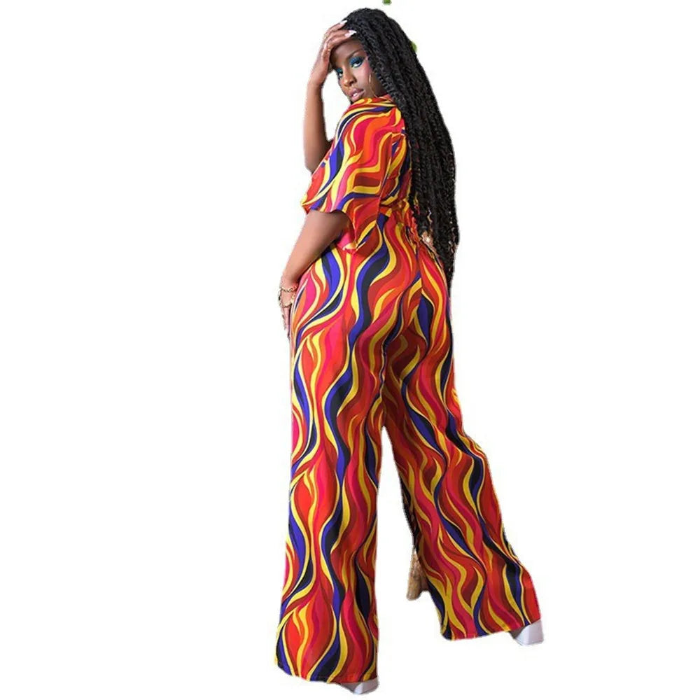 Maxy Plus Size Jumpsuit Women Clothing Casual Tank Slip Wide Leg One Piece Outfit Summer Fashion Romper