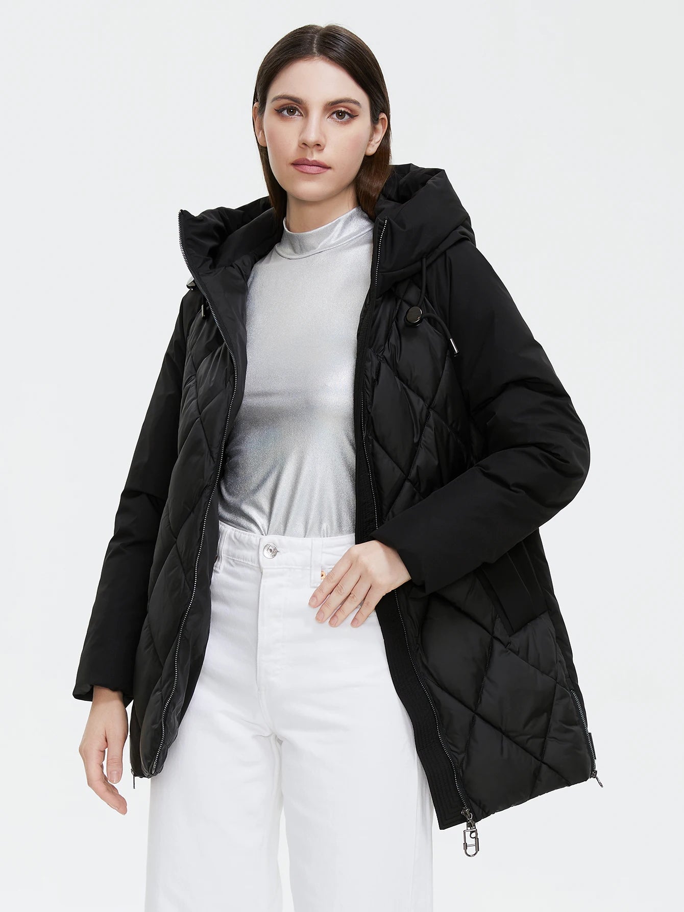 Gracy Jacket Women's Plus Size Collection Warm Jacket Mid-length Grace With Unusual Design Women Coats brand Parka 8198