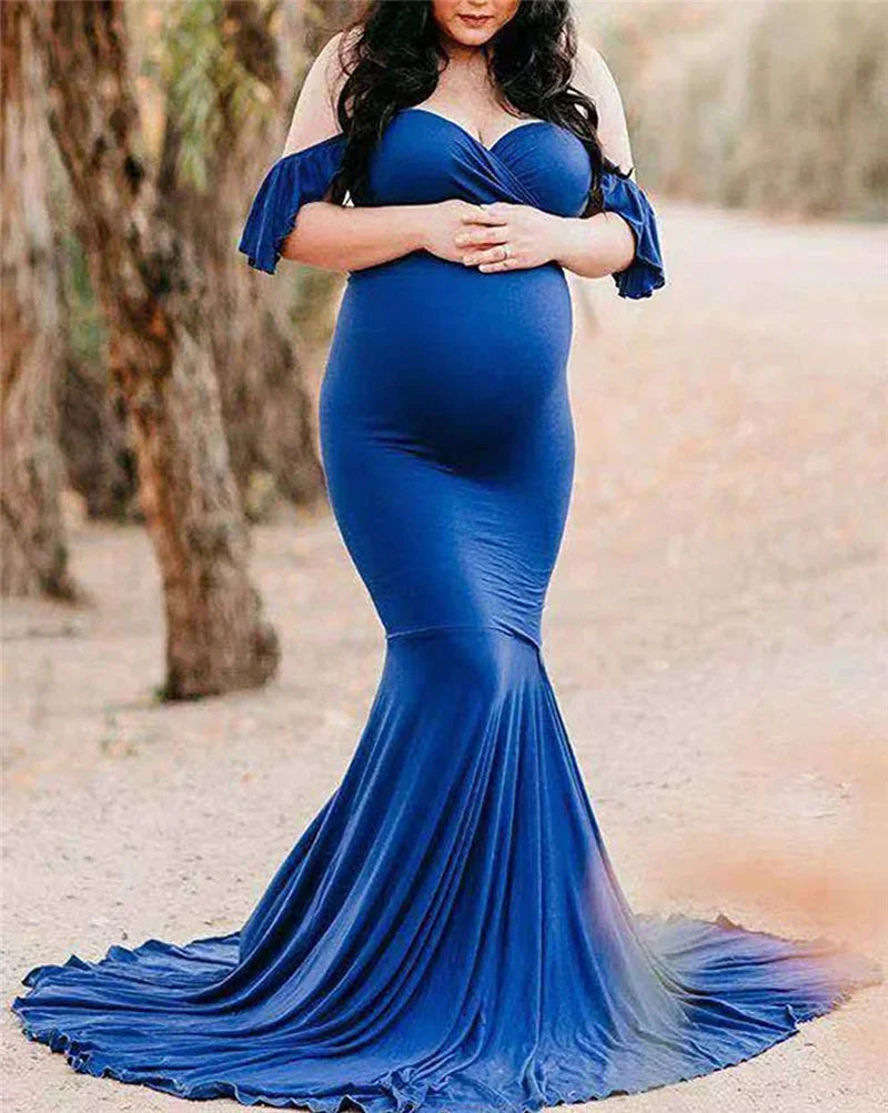 Elegant Maternity Gown Lace Macy Dress Pregnant Women Clothes Photography Pregnancy Dress Maternity Dresses for Photo Shoot