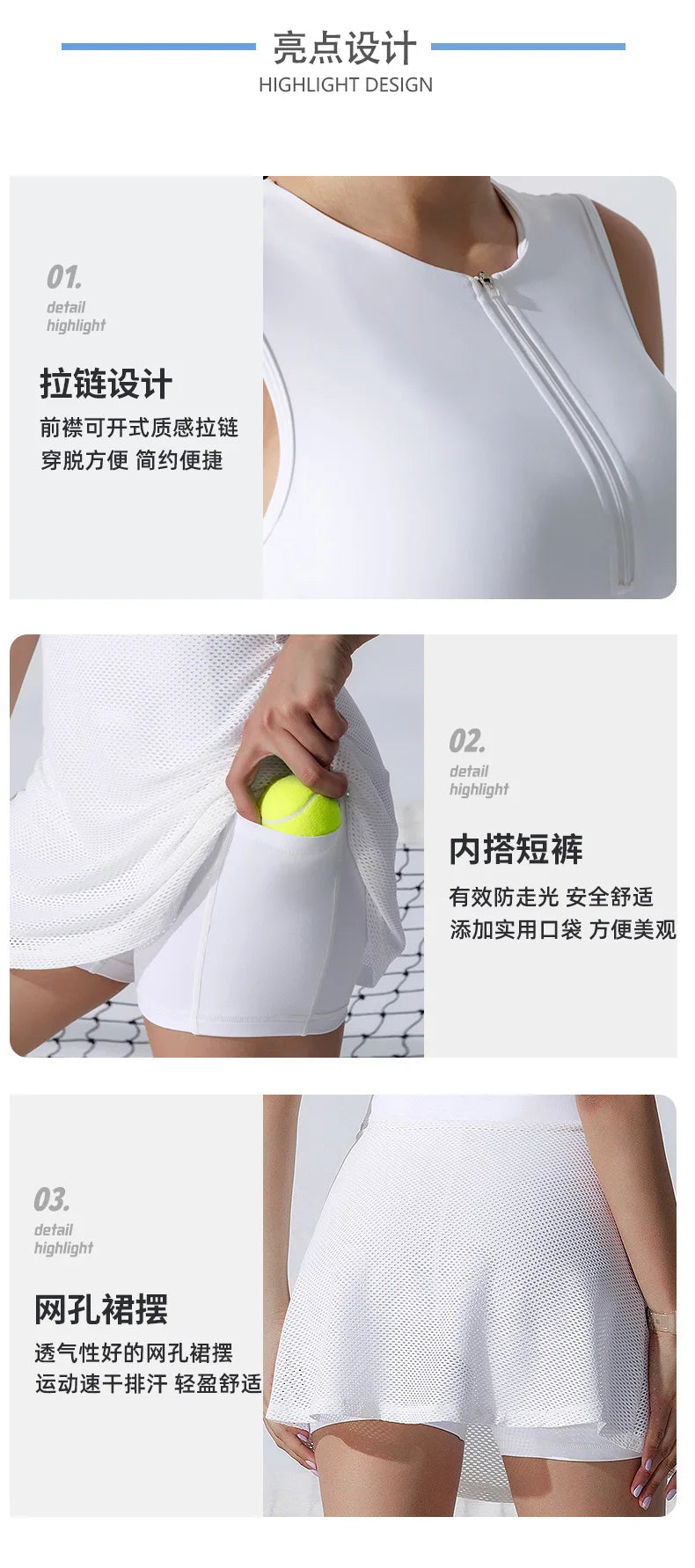 Summer Tennis Sport Dress withe Shorts Golf Wear for Women 2024 Badminton Clothing Fitness Sleeveless Outfit Training Suit Yoga