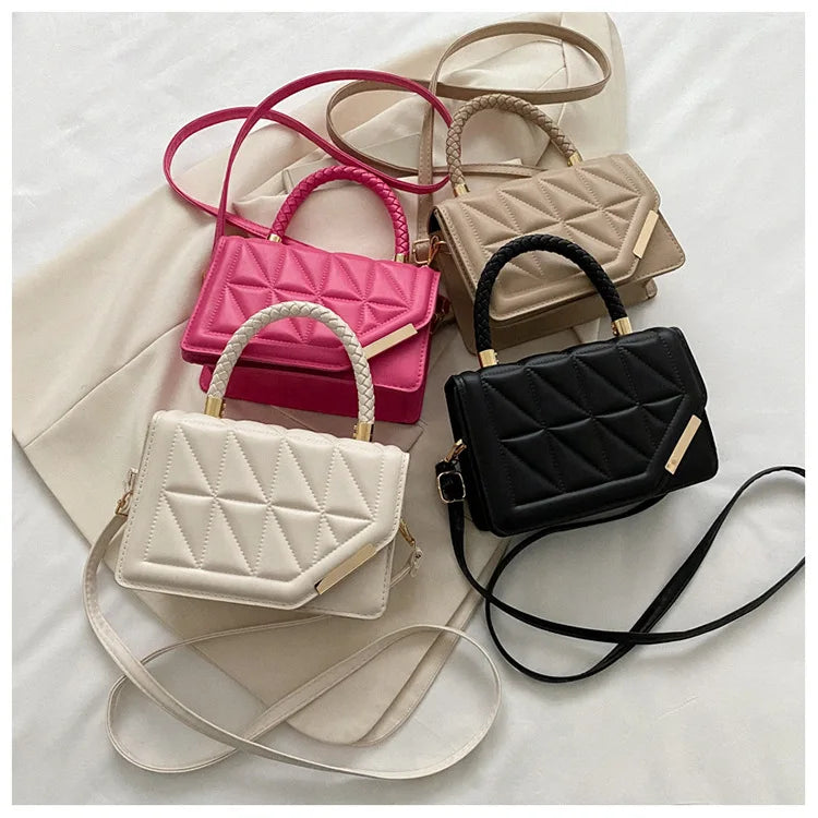 Maxy New Fashion Shoulder Bag Plaid PU Leather Ladies Handbags Designer Crossbody Bags For Women