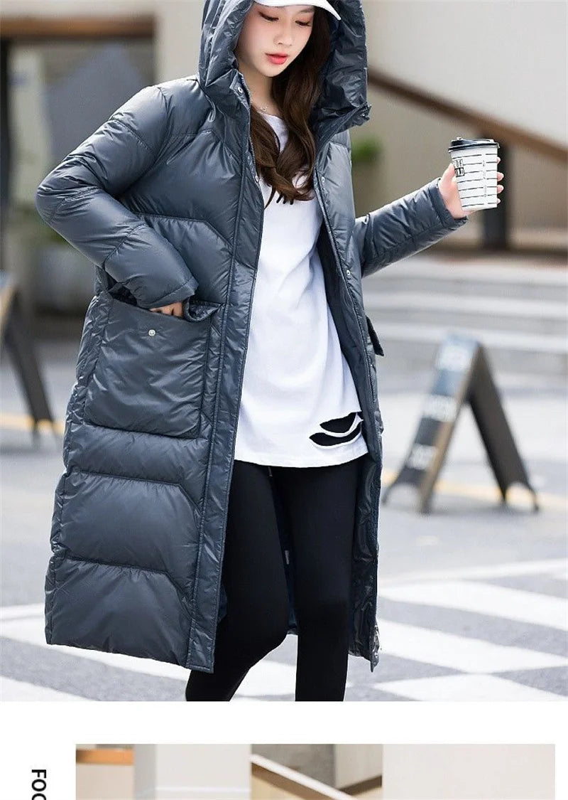 Maxy Temperament Loose Women's Winter New Fashion Korean Down Cotton-Padded Jacket Fat Sister Slim Keep Warm Cotton-Bread Service