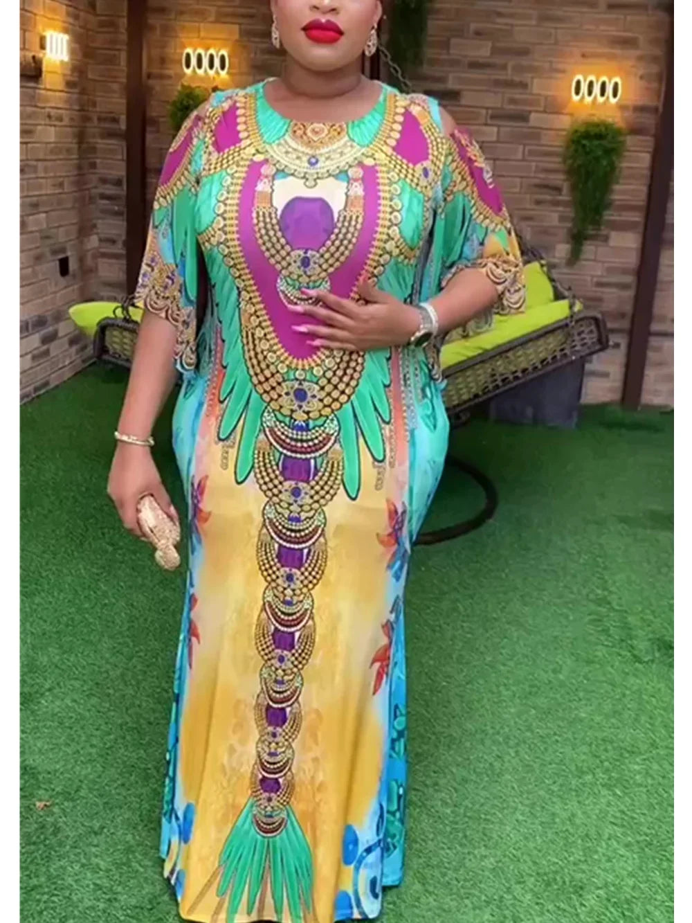 Babs Elegant African Dresses for Women New Spring Africa Clothing Plus Size Evening Party Long Dress Dashiki Ankara Outfits Gown