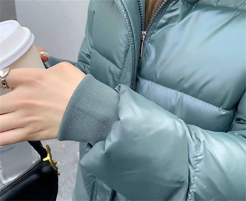 New Gracy Winter Women Jacket Warm Parkas Female Thicken Coat Cotton Padded Parka Long Hooded Outwear Loose Women Snow Jacket 4XL